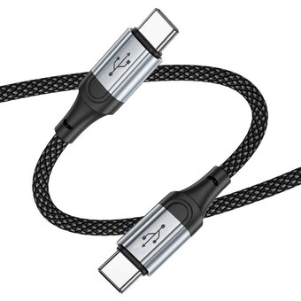  Кабель HOCO X102 Fresh Type-C-Type-C 1.0м, 3,0А, 60Вт чёрный 