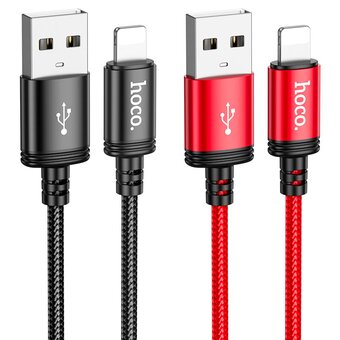  Кабель HOCO X89 Wind USB-8pin 1.0м, 2.4A чёрный, не упакован 