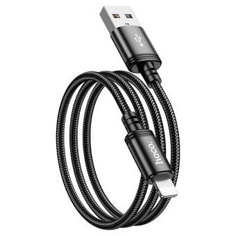  Кабель HOCO X89 Wind USB-8pin 1.0м, 2.4A чёрный, не упакован 