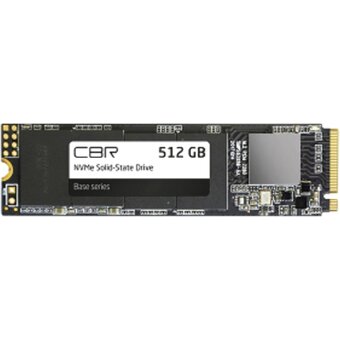 SSD CBR SSD-512GB-M.2-BS24b-AIO, 512 GB, M.2 2280, PCIe 3.0 x4, NVMe 1.3, 3D TLC NAND Сборка AiO 