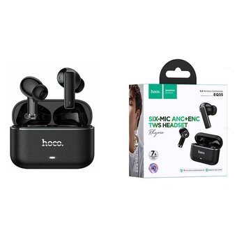  Наушники bluetooth HOCO EQ35 Rhyme true wireless ANC+ENC six microphones noise reduction чёрный 