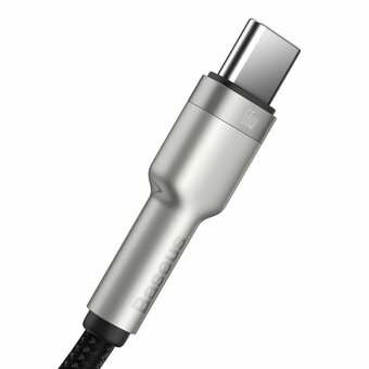  Кабель Baseus CAKF000001 USB-Type-C Cafule Series Metal Data Cable 0.25см 66W черный 