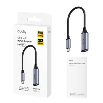  Переходник Cudy UH401 USB-C-HDMI 4K, 60Гц 