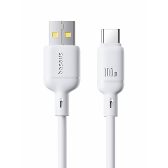  Кабель Baseus P10377703213-00 USB-Type-C Silky Series 100W 1м белый 
