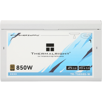  Блок питания Thermalright TR-TG850S-W 850W 80+ Gold (ATX, 3.0, PCIe 5.0, Non-modular, 1x24(20+4)pin, 1xCPU 8(4+4)pin) 
