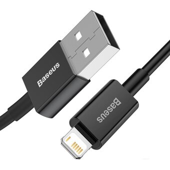  Кабель Baseus CALYS-A01 USB-Lightning Superior series 2.4A 1м черный 