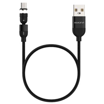 Кабель Maxvi MCm-02T black USB-A-Type-C, 2A 