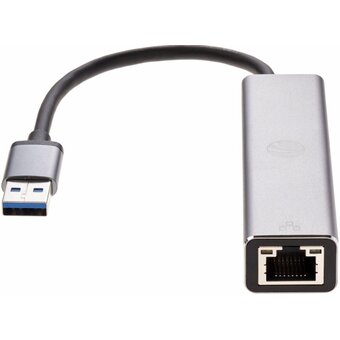  Переходник VCOM DH312A USB 3.0-RJ-45 1000Mbps+3 USB 3.0, Aluminum Shell, 0.2м 
