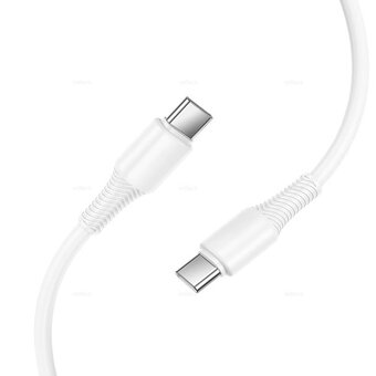  Дата-кабель HOCO X120 Beneficio 60W charging data cable C to C белый (packaged) 