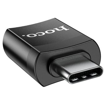  Дата-кабель Hoco UA17 Type-C male to USB female USB3.0 adapter black 
