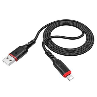  Кабель HOCO X59 Victory USB-8pin 3.0м, 2.4A чёрный 