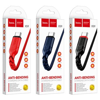  Дата-кабель HOCO X59 Victory charging data cable Type-C (L-2M) черный 
