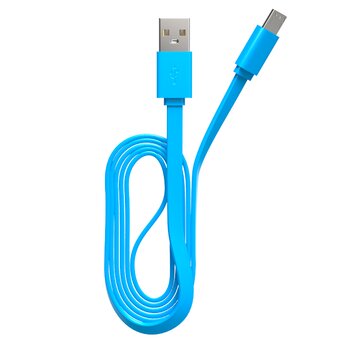  Кабель Maxvi MC-01F blue USB-A-microUSB, 2A 