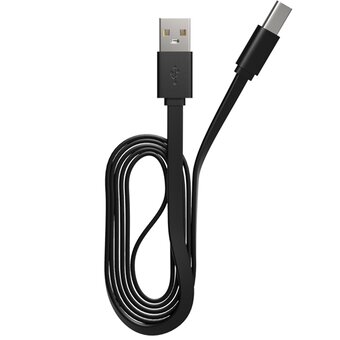  Кабель Maxvi MC-02LF black USB-A-Type-C, 2A 