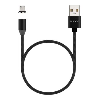  Кабель Maxvi MCm-01M black USB-A-microUSB, 2A 