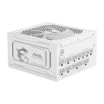  Блок питания MSI Mag A1000GL PCIE5 White (306-7ZP9B51-CE0) 1000W, 80+ Gold, полностью модульный, ATX 3.1, PCIE5.1, Белый, RTL 