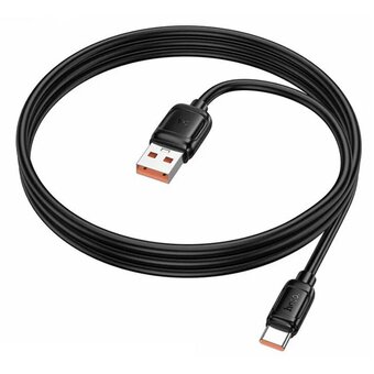  Дата-кабель HOCO X115 Surpass 100W fast charging data cable Type-c Black 
