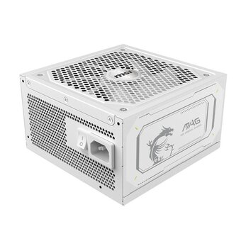  Блок питания MSI Mag A1000GL PCIE5 White (306-7ZP9B51-CE0) 1000W, 80+ Gold, полностью модульный, ATX 3.1, PCIE5.1, Белый, RTL 