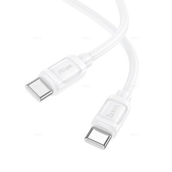  Кабель Hoco X115 Type-C на Type-C 60W 1м силиконовый белый 