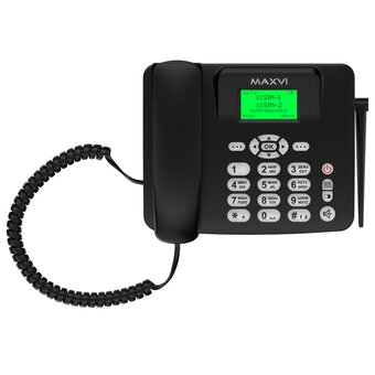  Стационарный телефон Maxvi RT-02 черный 