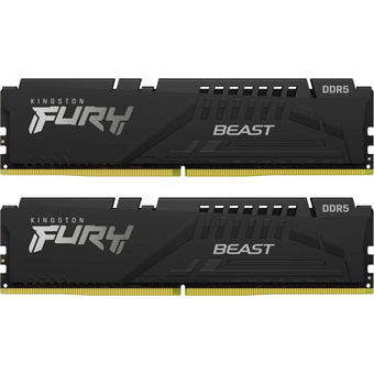  ОЗУ Kingston Fury Beast Black RGB (KF556C40BBAK2-128) DDR 5 DIMM 128Gb PC44800, 5600Mhz, CL40 (Kit of 2) 