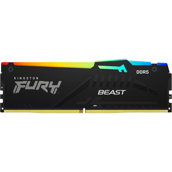  ОЗУ Kingston Fury Beast Black RGB (KF556C40BBA-64) DDR 5 DIMM 64Gb PC44800, 5600Mhz, XMP CL40 (retail) 