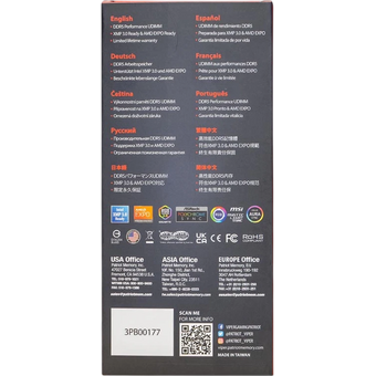  ОЗУ PATRIOT Viper Venom Black (PVV516G60C30) DDR 5 DIMM 16Gb 6000Mhz, CL30 (retail) 