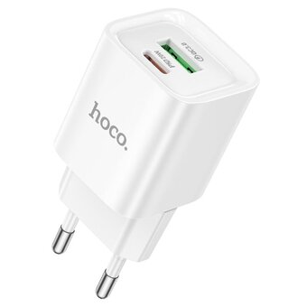  Зарядное устройство HOCO C147A Charm PD20W+QC3.0 charger set (Type-c to Type-c) (EU) White 
