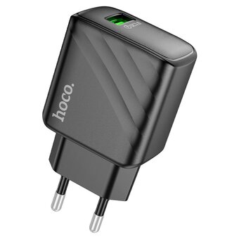  Зарядное устройство Hoco CS21A rich single port QC3.0 charger (EU) Black 