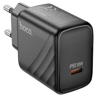  Зарядное устройство Hoco CS22A Value Single Port PD30W Charger (EU) Black 