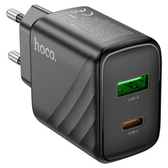  Зарядное устройство HOCO CS23A Sunlight Dual-Port PD30W+QC3.0 Charger Set (Type-c to Type-c) EU Black 