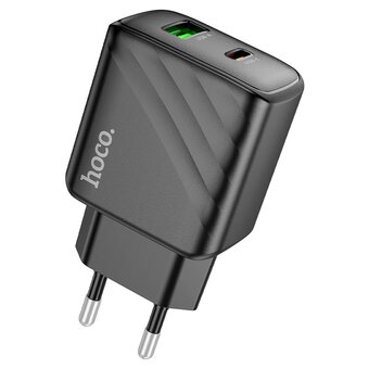  Зарядное устройство HOCO CS23A Sunlight Dual-Port PD30W+QC3.0 Charger Set (Type-c to Type-c) EU Black 