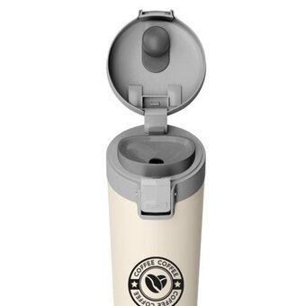  Термокружка JOYLUX Classic Coffee 700273 нерж, 380мл бежевый с принтом 