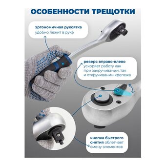  Набор инструментов Scheppach Sch-4941-5DS(60770) 94 предмета 