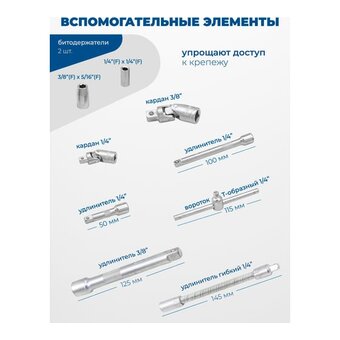  Набор инструментов Scheppach Sch-4941-5DS(60770) 94 предмета 