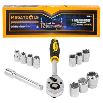  Набор инструментов MEGATOOLS MT-4123(61277) 12 предметов 