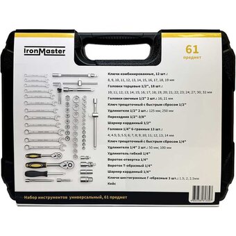 Набор инструментов Iron Master T061IM 61 предмет 