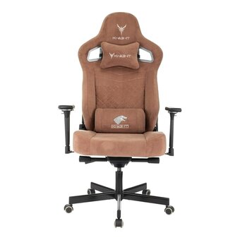  Кресло игровое Knight Hunter VELV90 светло-коричневый Alfa 731 искусственная замша крестов. металл 