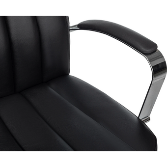  Кресло Бюрократ T-998SL/Leath-Black черный кожа крестов. металл хром 