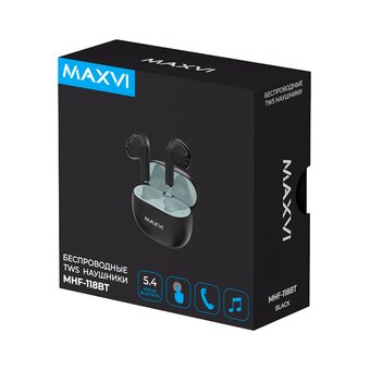  Наушники Maxvi MHF-118BT черный 