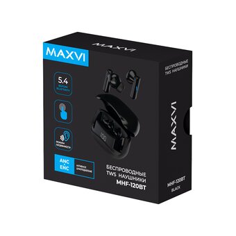  Наушники Maxvi MHF-120BT черный 
