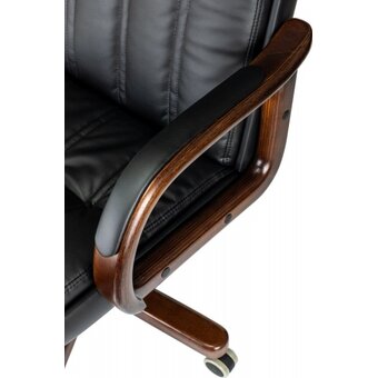  Кресло Бюрократ T-9932Walnut/ECO-B черный экокожа крестов. металл/дерево 