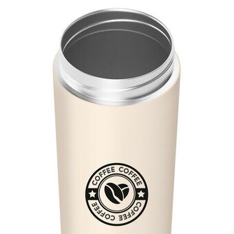  Термокружка JOYLUX Classic Coffee 700273 нерж, 380мл бежевый с принтом 