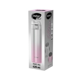  Термокружка JOYLUX Ultra Gradient 700276 нерж, 420мл белый/розовый 