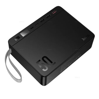  Аккумулятор внешний резервный HOCO J166 Carretera power bank 22.5W+PD20W+lighting 50000mAh черный 
