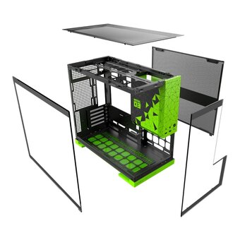  Корпус Geometric Future Model 3 Green (1AM3NZGB00100) / mATX 