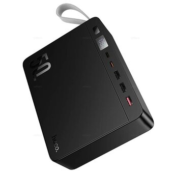  Аккумулятор внешний резервный HOCO J166 Carretera power bank 22.5W+PD20W+lighting 50000mAh черный 
