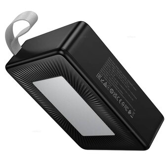  Аккумулятор внешний резервный HOCO J166 Carretera power bank 22.5W+PD20W+lighting 50000mAh черный 