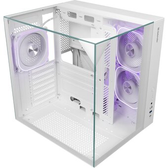  Корпус DEFENDER CryoCube (25204) Miditower ATX Micro-ATX Mini-ITX W/O PSU 3x12cm Fan USB1.1+3.0+Type-C+audio белый с окном 