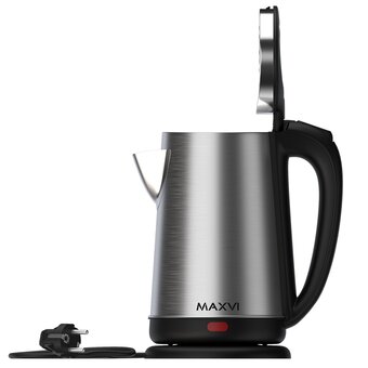  Электрочайник Maxvi KE1822S серебристо-черный 